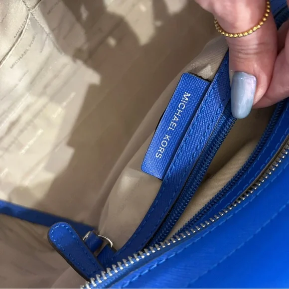 Michael Kors Royal Blue Selma Satchel Purse - Picture 7 of 10